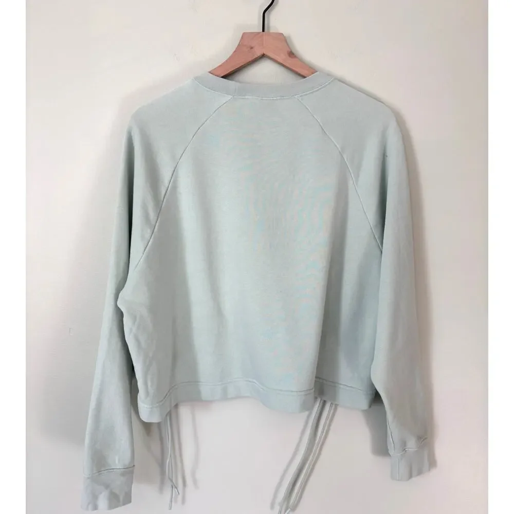 Nike Women's Cropped Lace Up Sweatshirt Medium